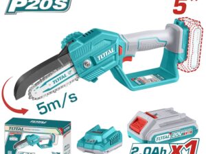 Акум.верижен трион total mini,13см.,20v/2 ah