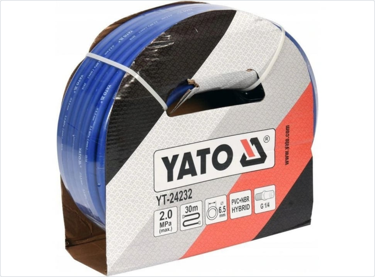 МАРКУЧ ЗА КОМПРЕСОР hybrid yato 1/4 20 bar 30м МАРКУЧ ЗА КОМПРЕСОР hybrid yato 1/4 20 bar 30м